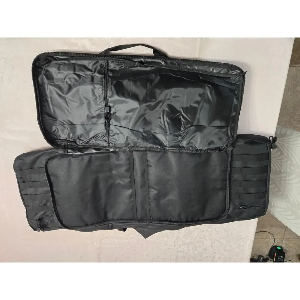 Large Tactical Double Case Soft Bag Backpack MOLLE Black New